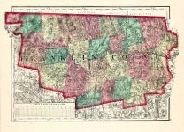 Franklin County Map, Massachusetts State Atlas 1871